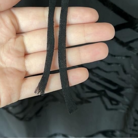 REVOLVE Lace-up Velvet Sheer Shift Dress | LBD - Picture 5 of 7